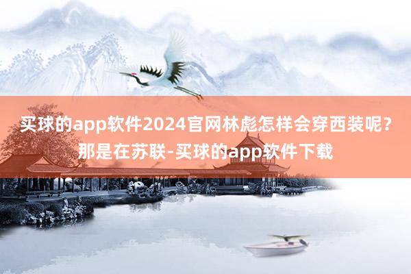 买球的app软件2024官网林彪怎样会穿西装呢？那是在苏联-买球的app软件下载