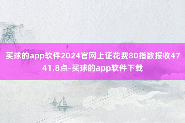 买球的app软件2024官网上证花费80指数报收4741.8点-买球的app软件下载