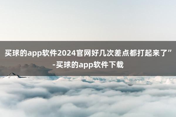 买球的app软件2024官网好几次差点都打起来了”-买球的app软件下载
